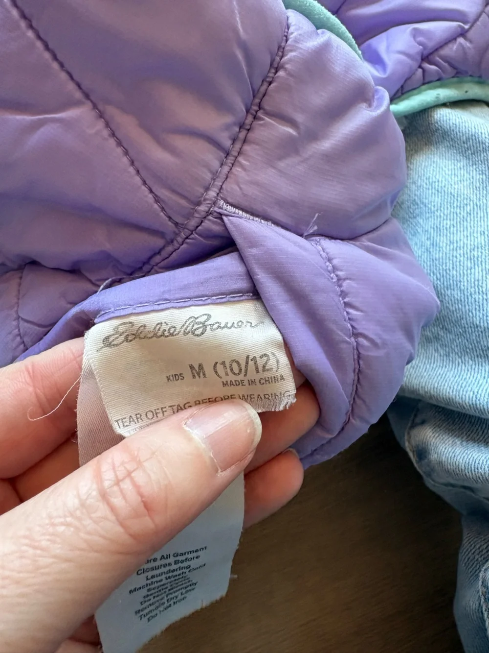 Eddie Bauer Kids Reversible Hooded Pure Puffer Jacket- size M